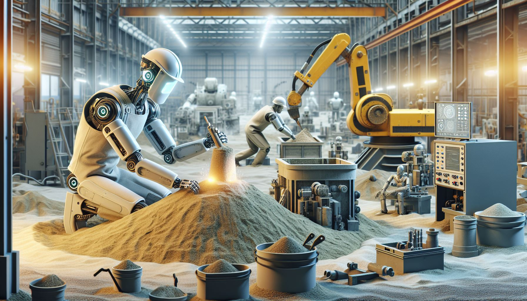 Sand Foundry With Robot Kneeling 2